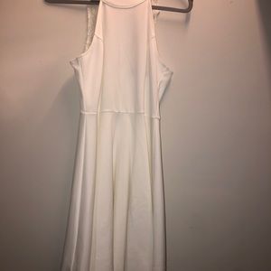 White skater dress